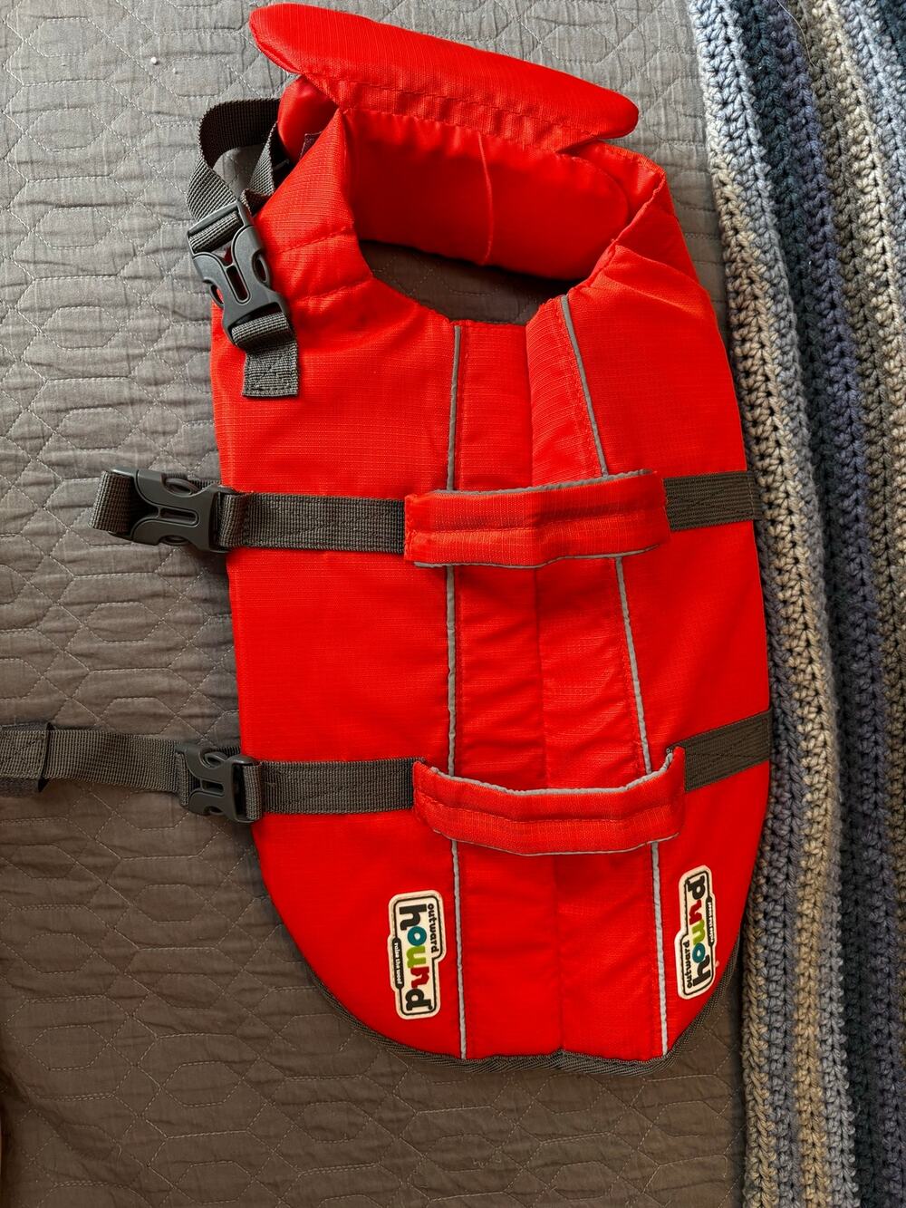 Outward Hound Granby Splash Orange Dog Life Jacket Sz Medium